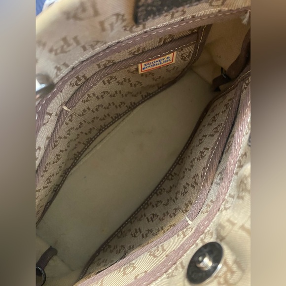DOONEY & BOURKE Vintage Brown Monogram Logo Canvas HANDBAG - Picture 3 of 3
